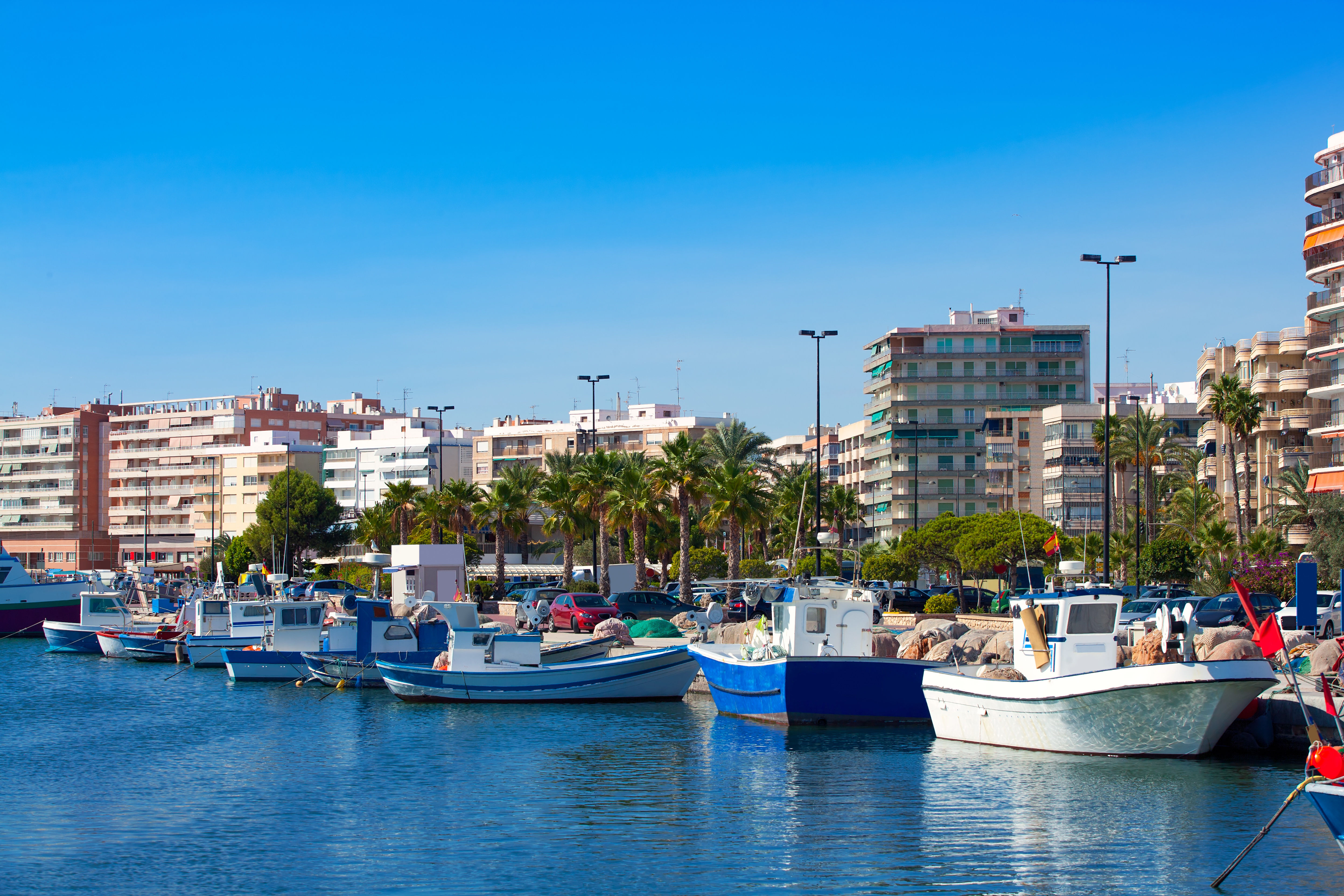 Marina in Santa Pola harbor, Spain