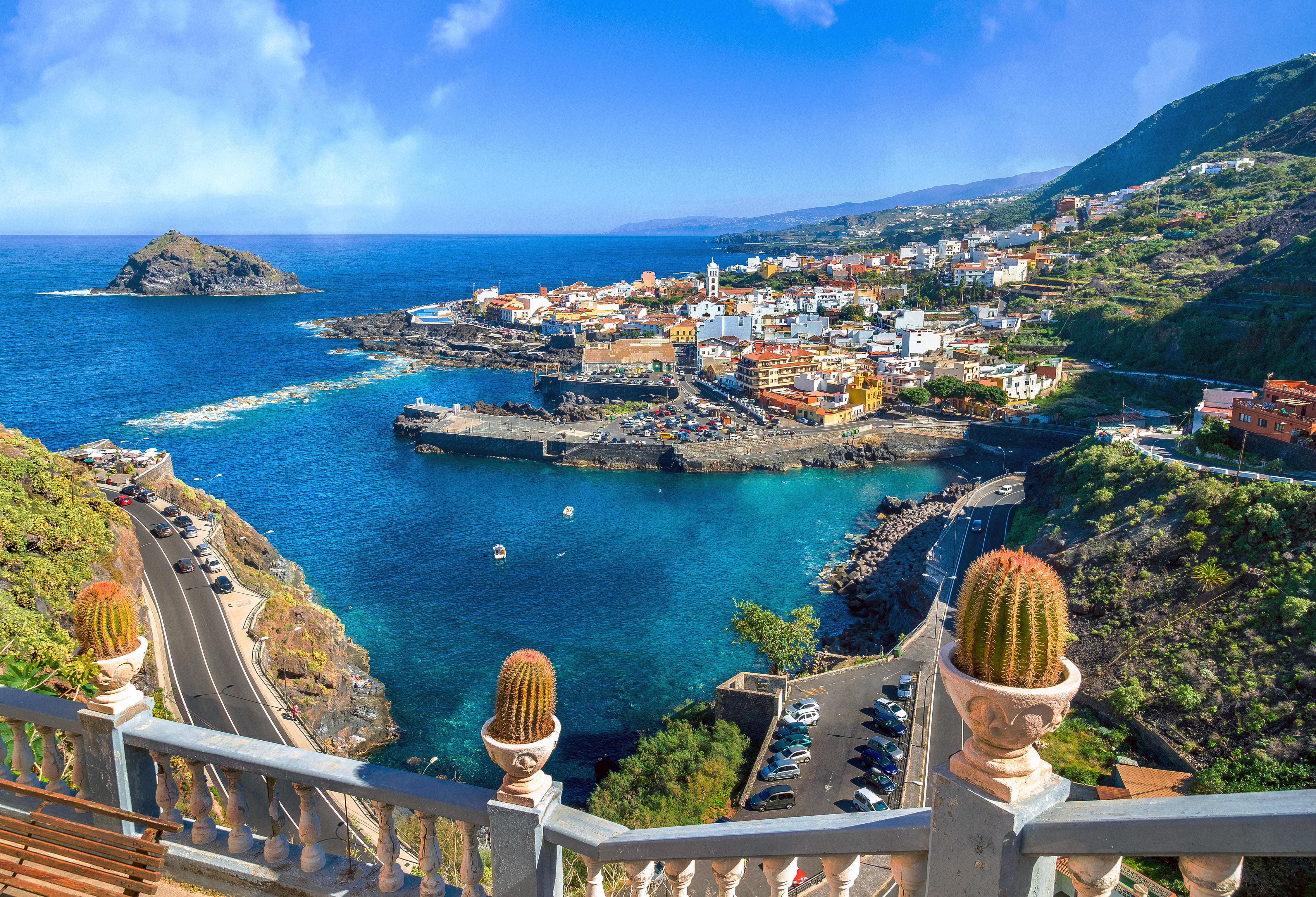 Landscape with Garachico town of Tenerife, Canary Islands, Spain