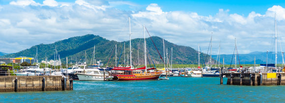 Boats in the port of Cairns, Australia
