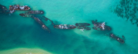 Tangalooma Shipwrecks off Moreton Island, Queensland, Australia