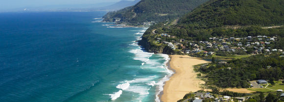View of the coastline of New South Wales, Australia
