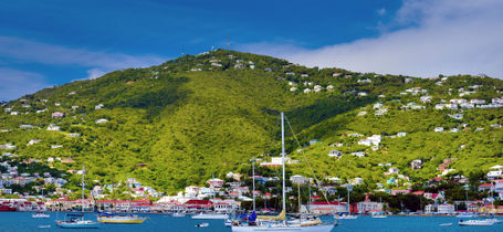 Boats and ships in Saint Maarten port, Caribbean