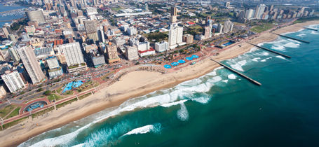 Aerial view of Durban,  South Africa