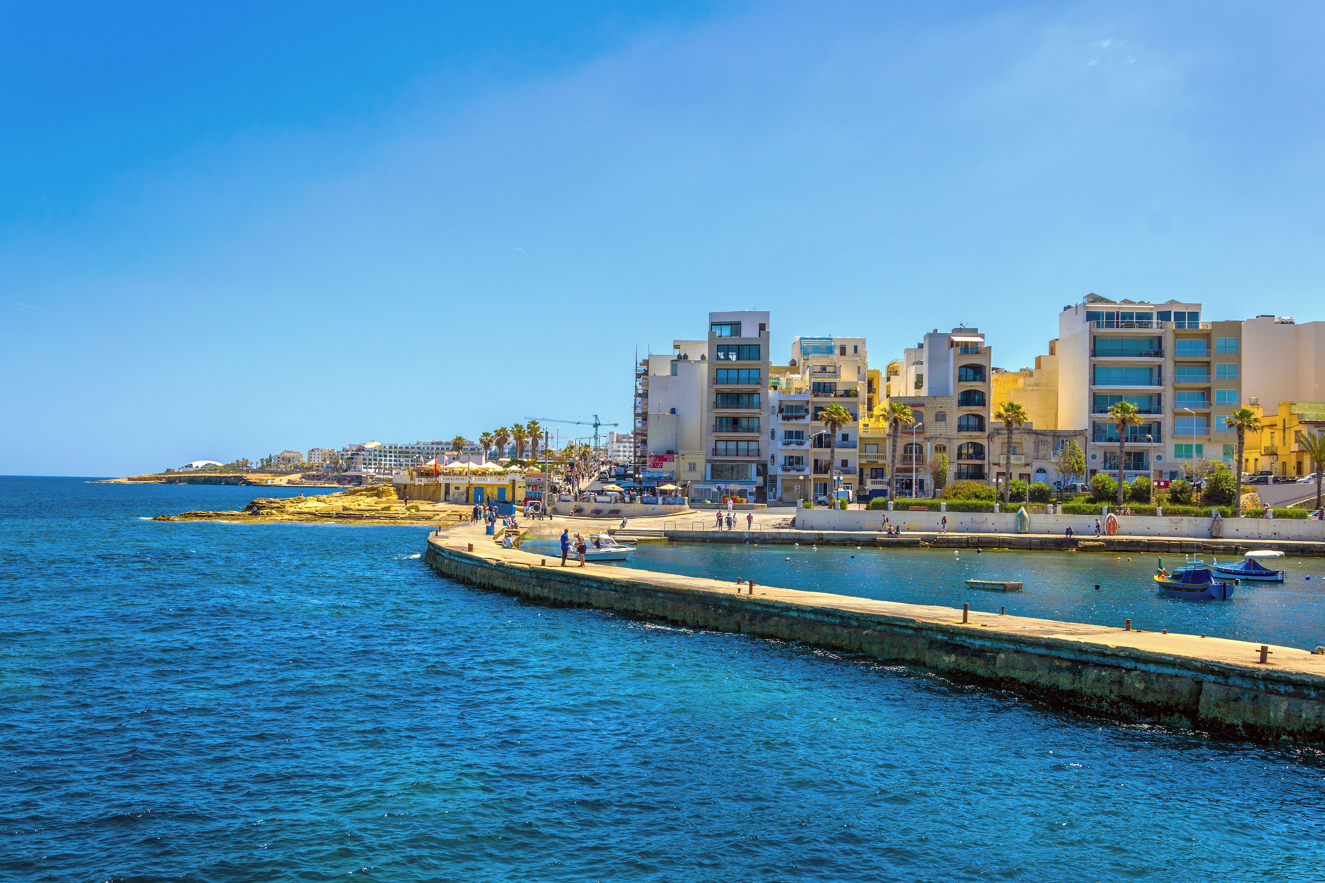 Seaside of Bugibba, Malta