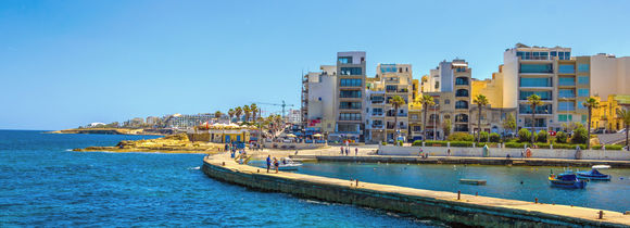 Seaside of Bugibba, Malta