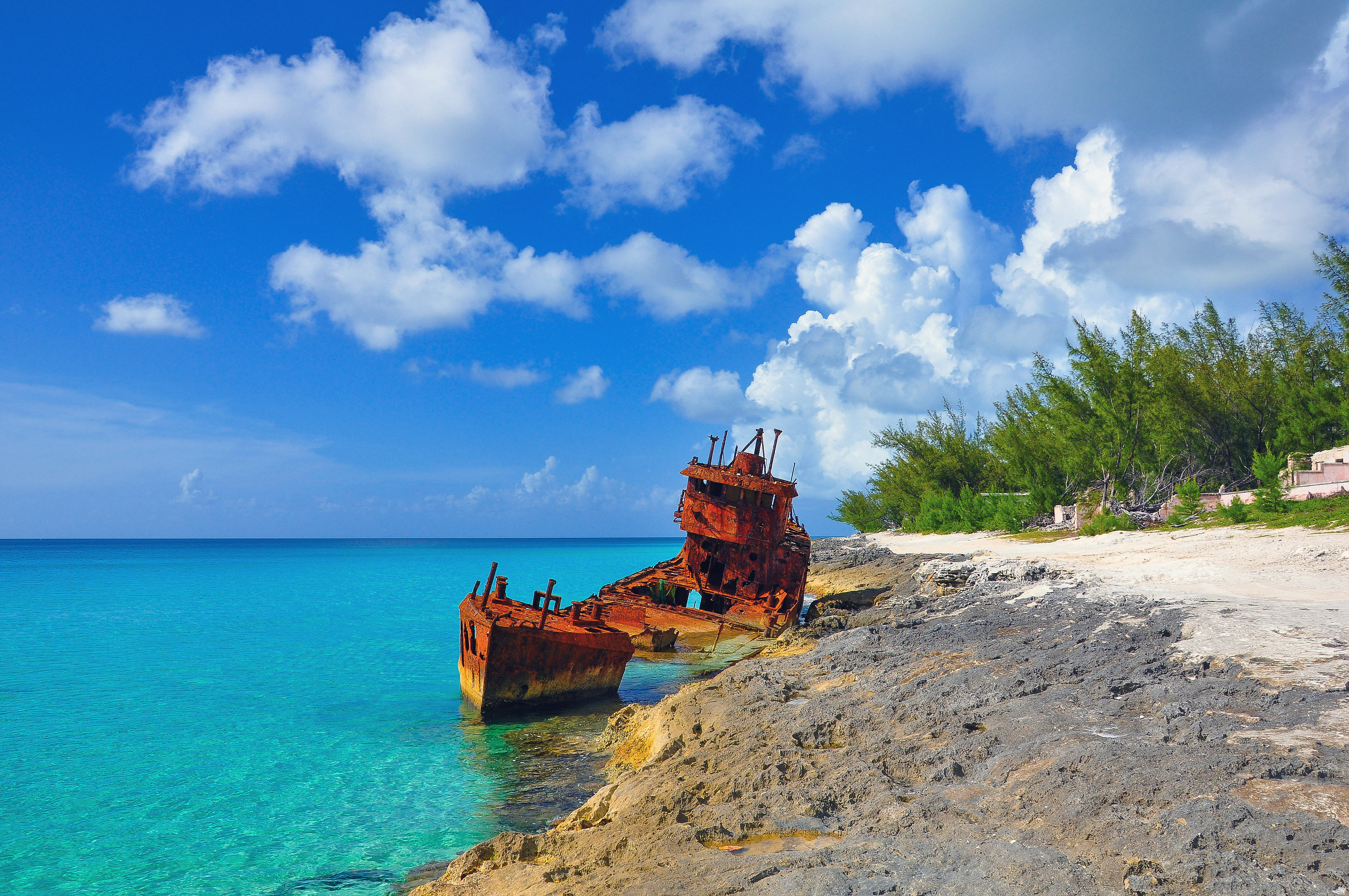 Shipwreck in Bimini, Bahamas